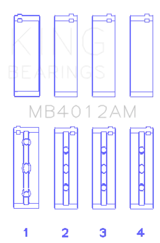 King Engine Bearings Crankshaft Main Bearing Set Bimetal Aluminum Base Compatible With Toyota 5Vzfe 1988-2002 4Runner Lexus Es250 Es300 2