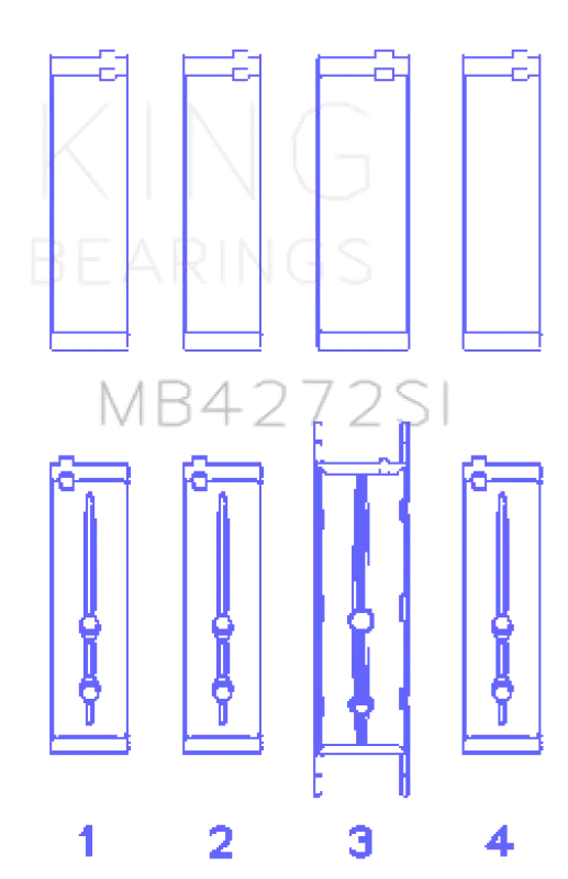 King Engine Bearings Crankshaft Main Bearing Set For Holden Alloytec 175/190 1