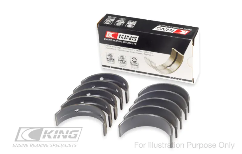 King Engine Bearings High Performance Main Bearing Set Size Std For 07-09 Mazdaspeed 3 L3-Vdt Mzr Disi (T) 1