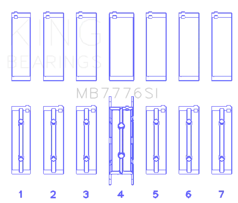 King Engine Bearings Main Bearing Set +0.25Mm For Bmw N55b30a N53b30a N52b30a 2
