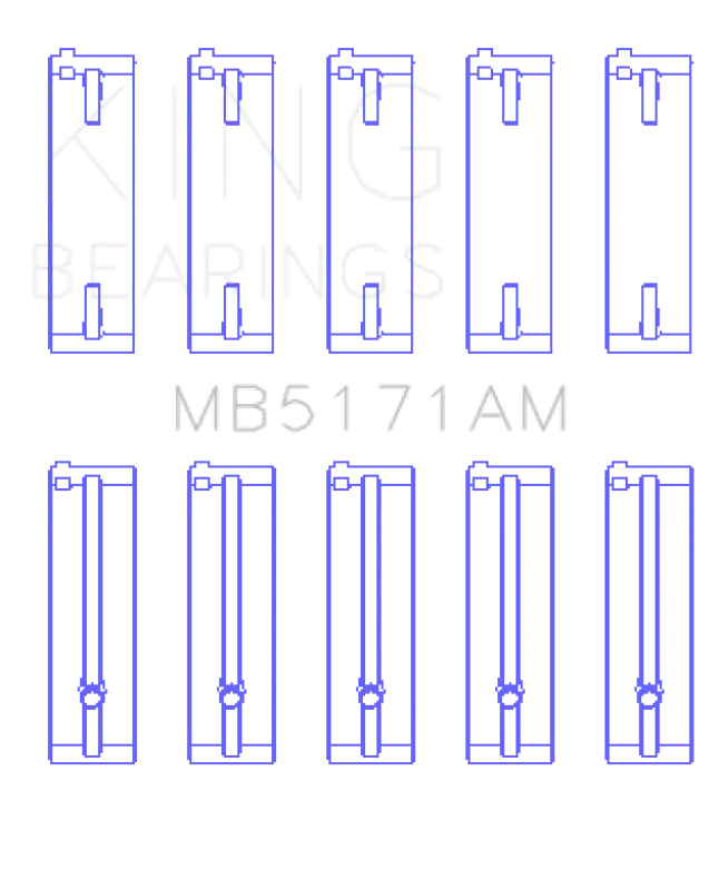 King Engine Bearings Main Bearing Set For Mazda Fs-De L4/Fp L4/Fs L4 Dohc 16 Valve - Size Std 1