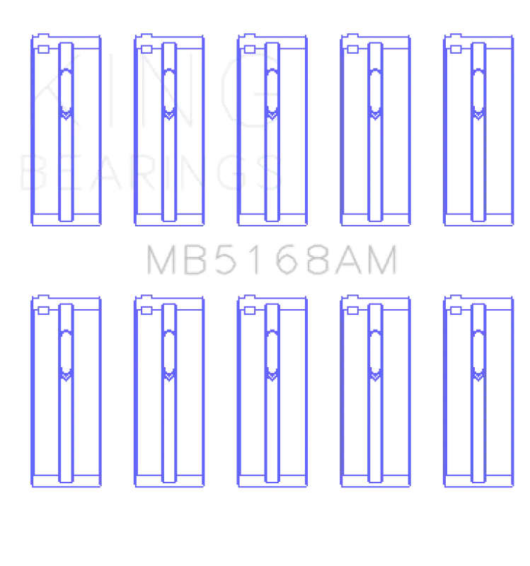 King Engine Bearings Main Bearing Set - Size Std For Acura F22b1/Honda F22a1/F22a6/F22b1/F22b2/F22b6 1