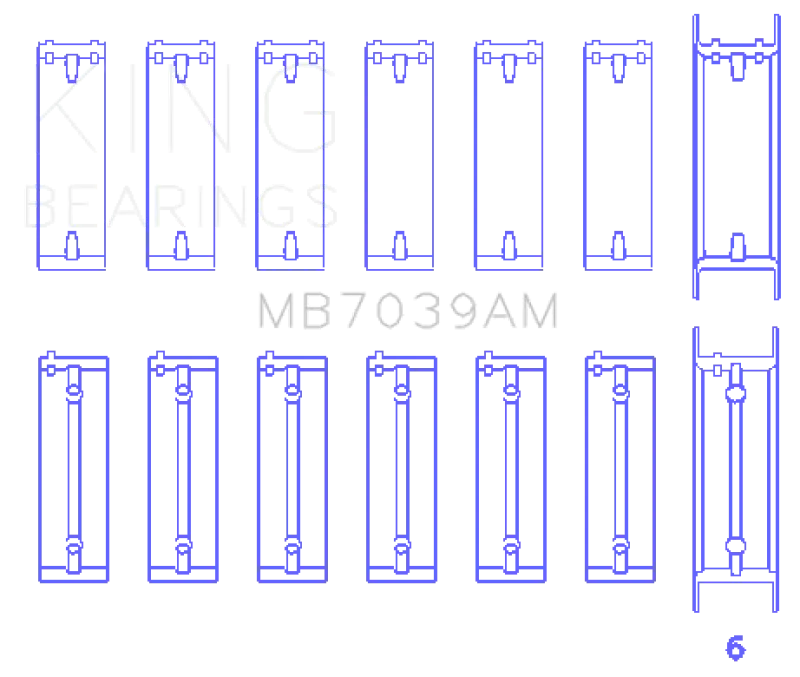 King Engine Bearings Main Bearing Set - Size Std For Bmw M51/M57 - Various Models (See List) 1