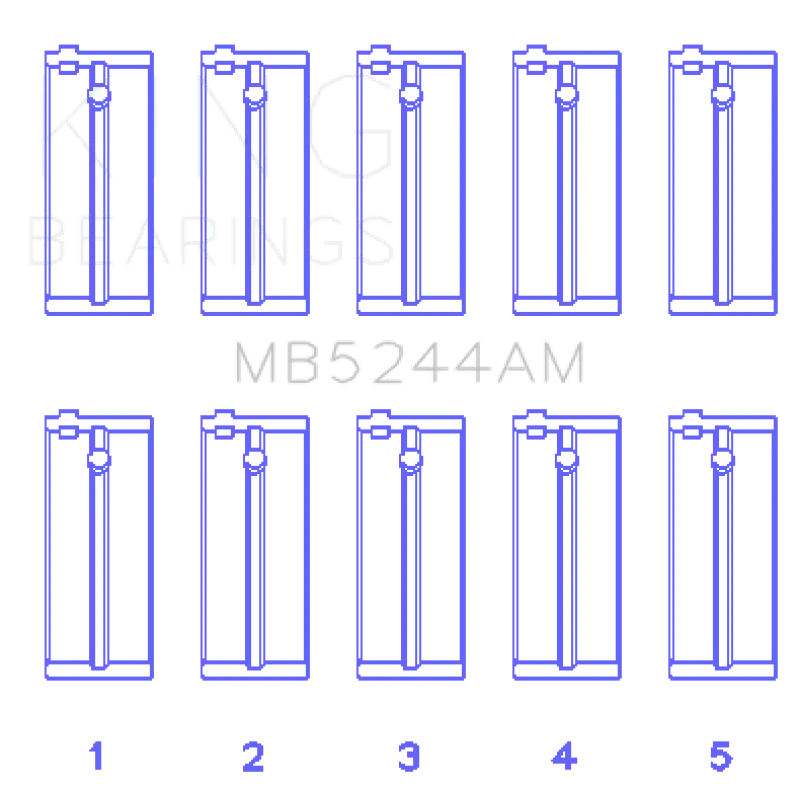 King Engine Bearings Main Bearing Set Size Std For Honda 91Ci 1.5L D15a2 D15a3 D15b1 D15b2 D15b7 D15b8 D15z1 1