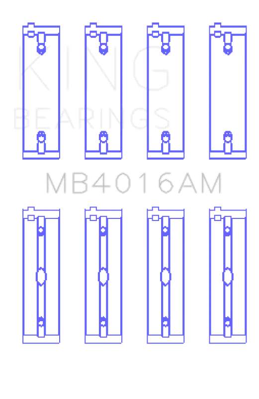 King Engine Bearings Main Bearing Set Size Std For Mitsubishi 181Ci 3.0L 6G72 V6 Compatible With 1991-1999 3000Gt Stealth Diamante 2