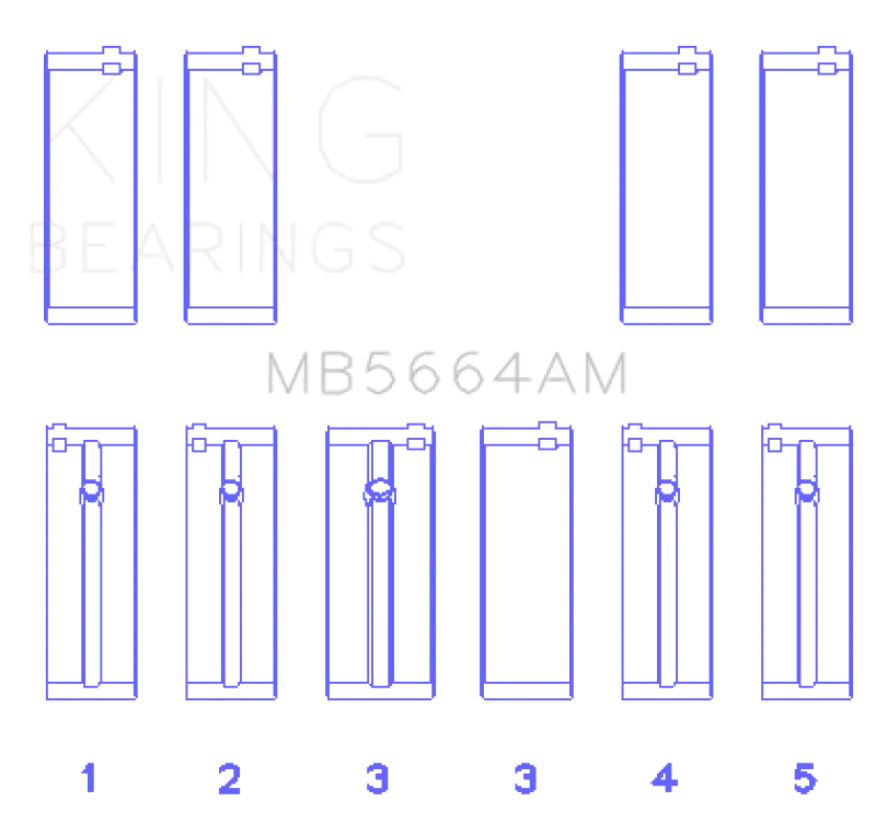 King Engine Bearings Main Bearing Set Size Std For Nissan Qr25de Dohc 16 Valves Compatible With 2002-2018 Nissan Models 1