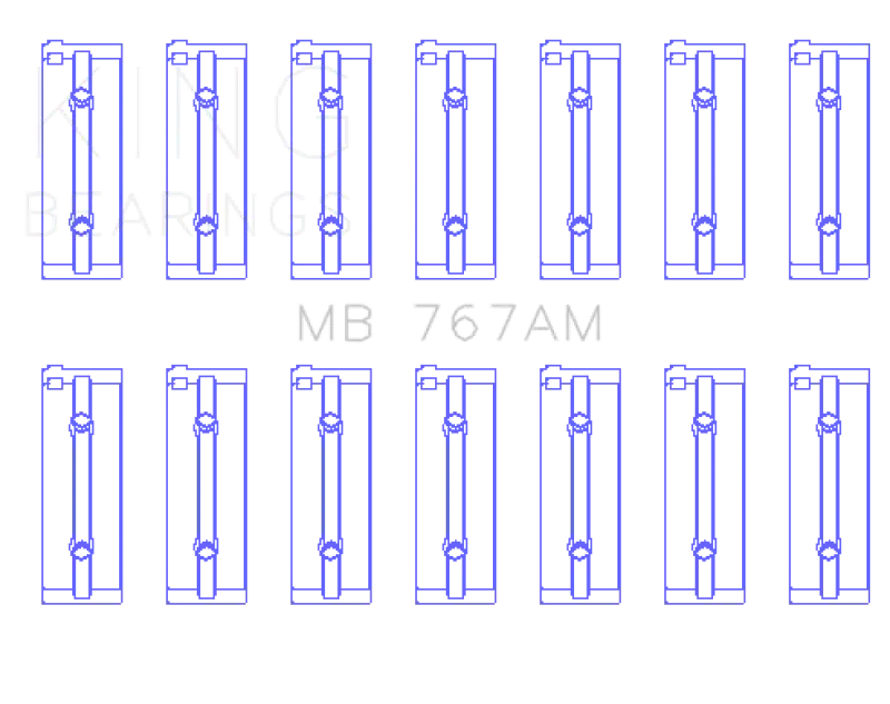 King Engine Bearings Main Bearing Set - Size Std For Toyota 2M/4M/5Me/5Mge/7Mge/7Mgte Vehicles 1