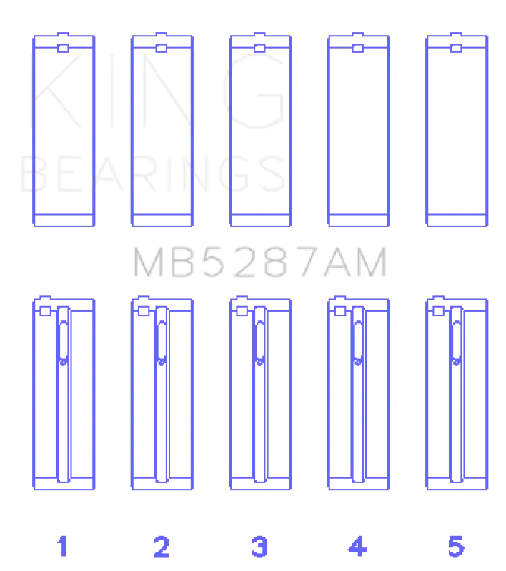 King Engine Bearings Main Bearing Set Size Std Toyota 1Zz-Fe Compatible With 2000-2005 Celica 2009 Corolla 1998-2008 Matrix Mr2 Spyder 1