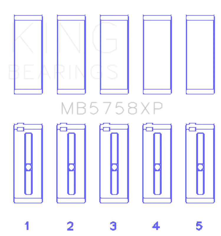 King Engine Bearings Main Bearing Set - Trimetal Pmax Black For Peugeot Ep6 1.6L/Bmw N14b16c 2