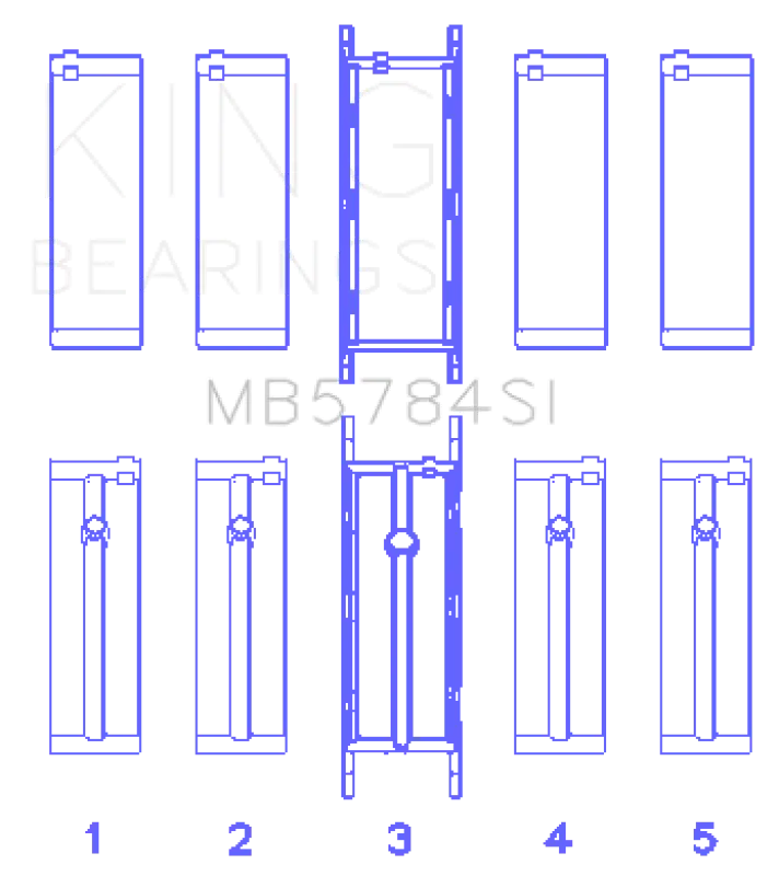 King Engine Bearings N20b20 Main Bearing Set Size +0.50Mm Compatible With Bmw 228I 320I 328I 428I 528I X1 X3 X4 Z4 2