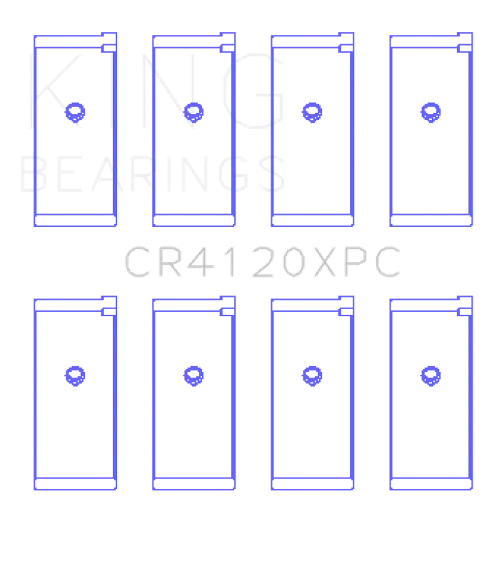 King Engine Bearings Performance Coated Connecting Rod Bearing Set Of 4 - Size Std For Mitsubishi 4G63/4G64 2