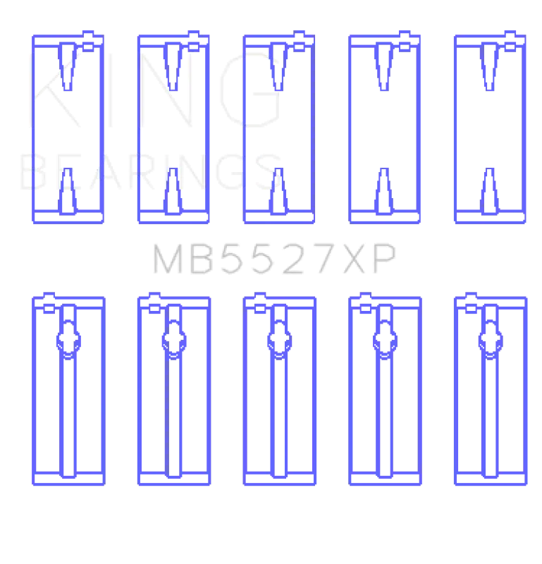 King Engine Bearings Performance Main Bearing Set Size 0.25 Oversized For Toyota 4Age 4Agze 16V 1.6L Celica Corolla Mr2 Tercel 2