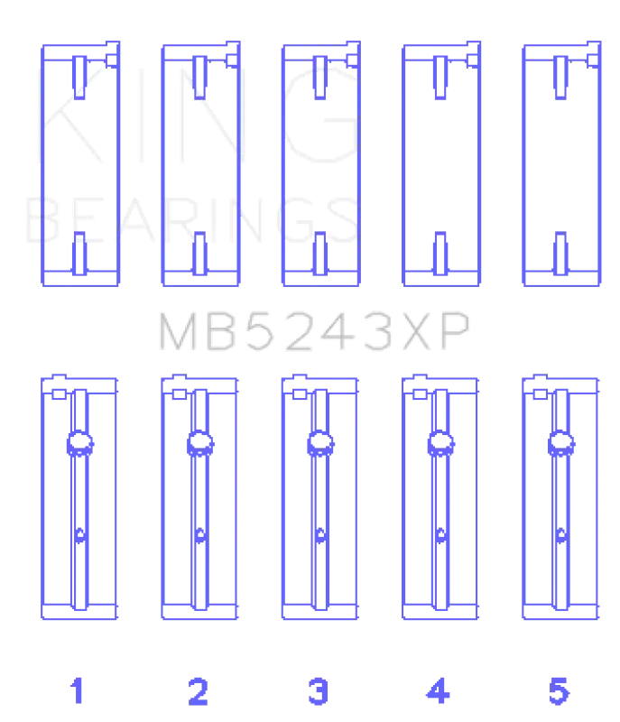 King Engine Bearings Performance Main Bearing Set - Size Stdx For Nissan Sr20de/Det 1