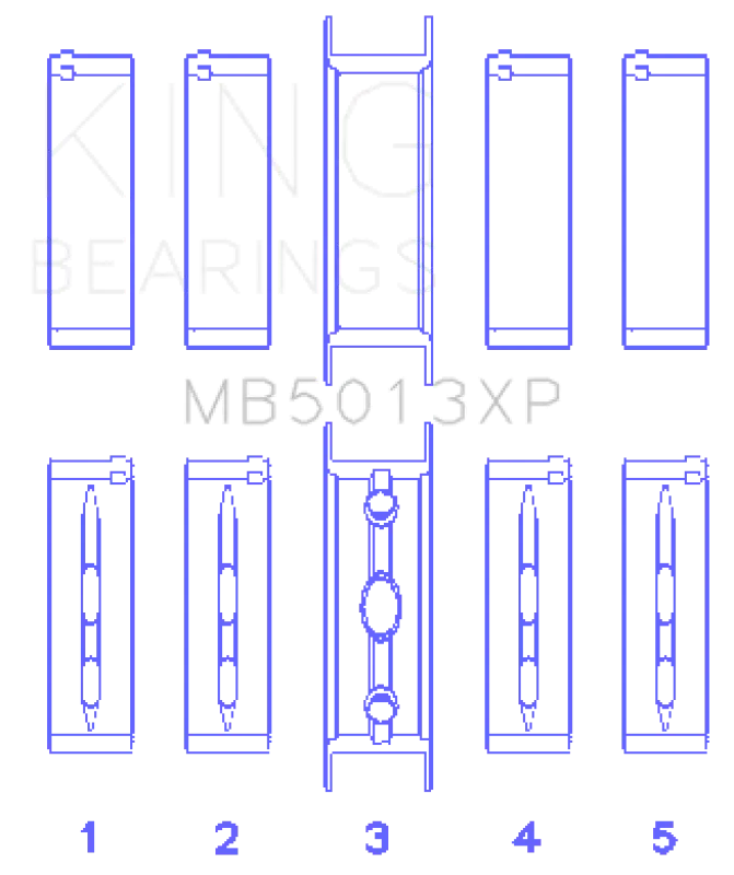 King Engine Bearings Performance Main Bearing Set Std - Chevy Ls1/Ls6/Ls3 1