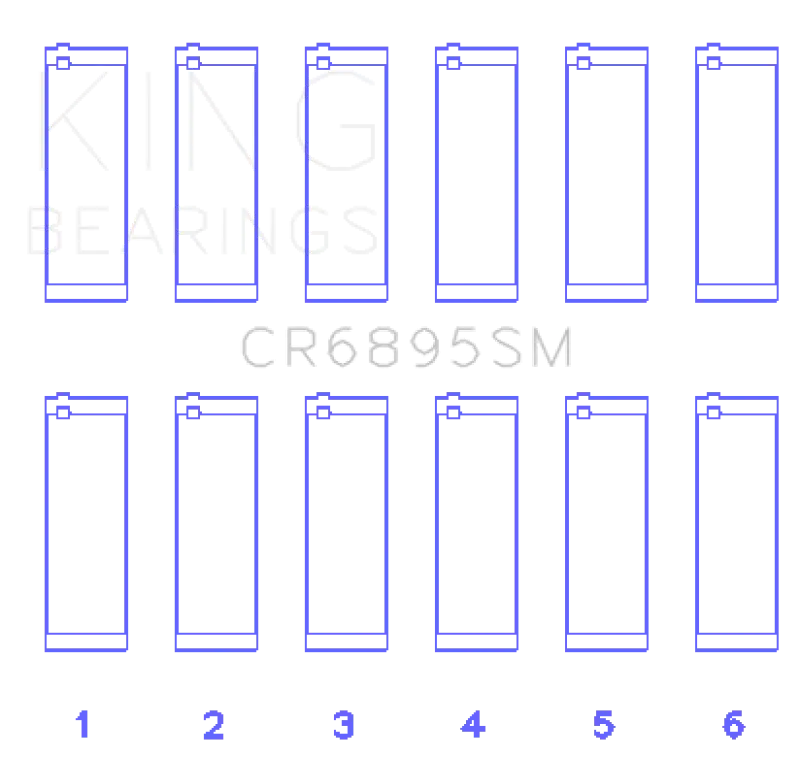 King Engine Bearings Performance Rod Bearing Set - King Ford Ecoboost 3.5L/3.7L V6 (.781 Width) Size Std 2