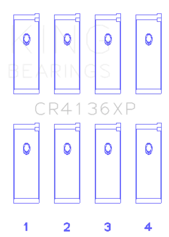 King Engine Bearings Performance Rod Bearing Set - Size Std For Nissan Sr20de/Det Rwd 1