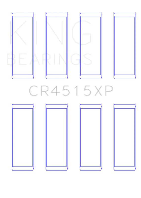 King Engine Bearings Performance Rod Bearing Set Tri-Metal Copper-Lead Nickel Ford/Mazda 2.0L Duratec - Size Std 2