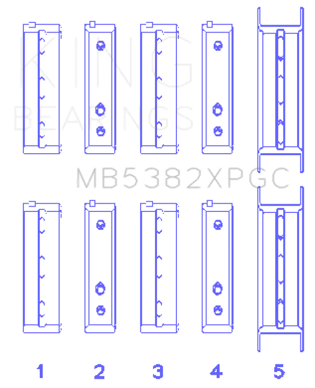 King Engine Bearings Pmaxkote Performance Main Bearing Set For Subaru Ej20/Ej22/Ej25 Including Turbo Size +.026Mm 1