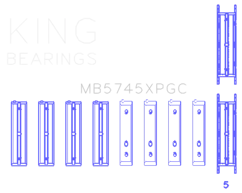 King Engine Bearings Pmaxkote Performance Main Bearing Set Size Std For Subaru Fa20 Toyota 4U-Gse Compatibility 2