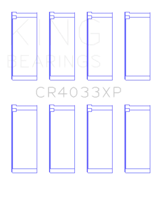 King Engine Bearings Rod Bearing Set - Size +0.25Mm For Honda F20c/F22c/97-01 H22a4 2