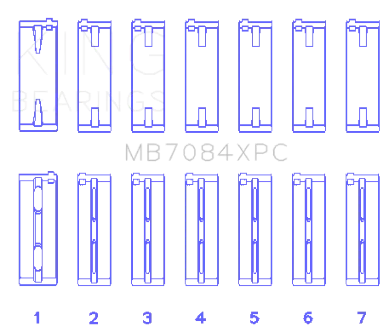 King Engine Bearings Toyota 2Jzge/2Jzgte 24V 3.0L Pmaxkote Performance Main Bearing Set (Size.026) 2