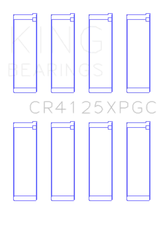 King Engine Bearings Tri-Metal Coated Rod Bearing Set - Subaru Ej20/Ej22/Ej25 (52Mm Journal) 1