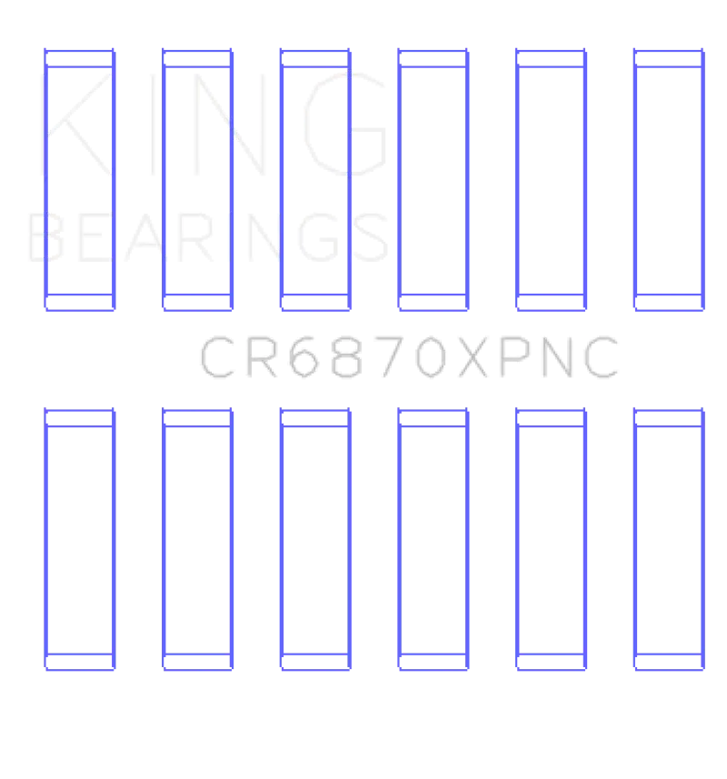 King Engine Bearings Vr38dett Pmaxkote Con Rod Bearing Set +0.25Mm Compatible With Nissan Gt-R 2009-2021 2