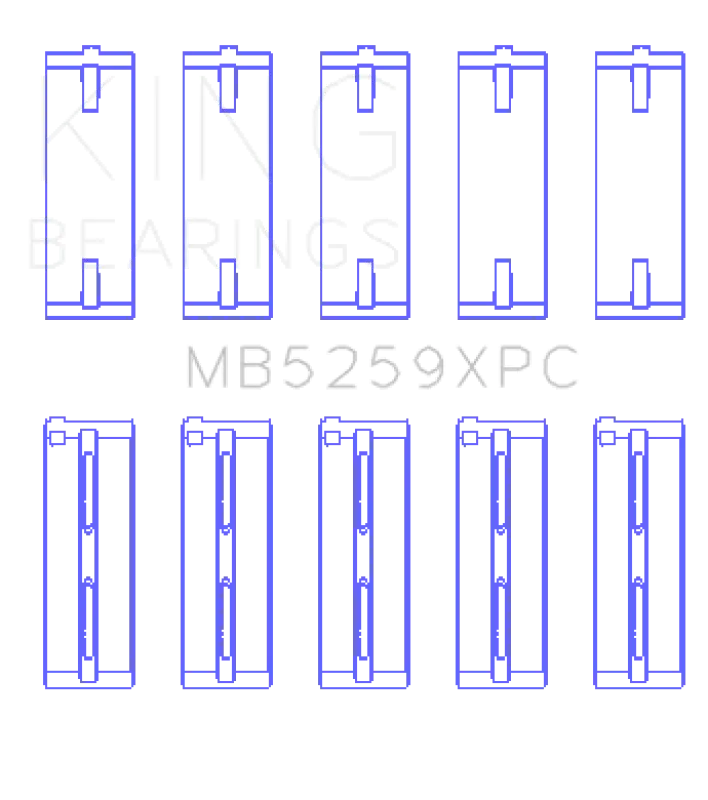 King Pmaxkote Performance Main Bearing Set Size Std For Honda A-Series B-Series K-Series 2
