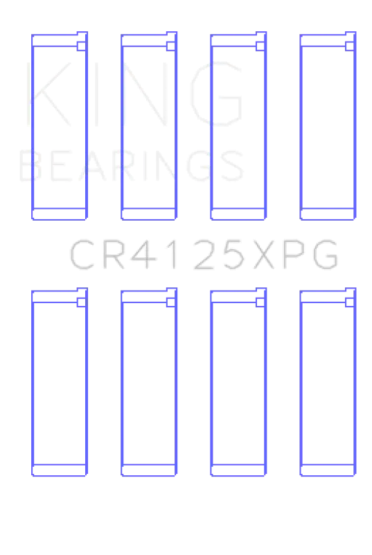 King Tri-Metal Perf Rod Bearing Set +.026Mm For Subaru Ej20/Ej22/Ej25 (52Mm Journal Size) 2