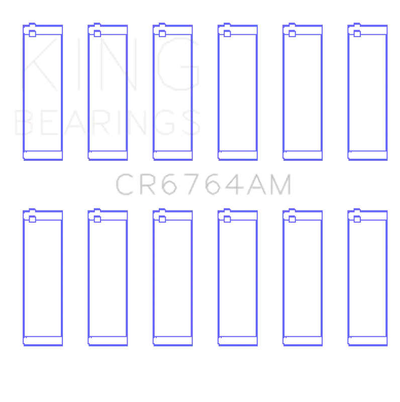 King Vw Aes/Aue/Abv Connecting Rod Bearing Set Size Std - Set Of 6 For Audi Vw Porsche Models 2