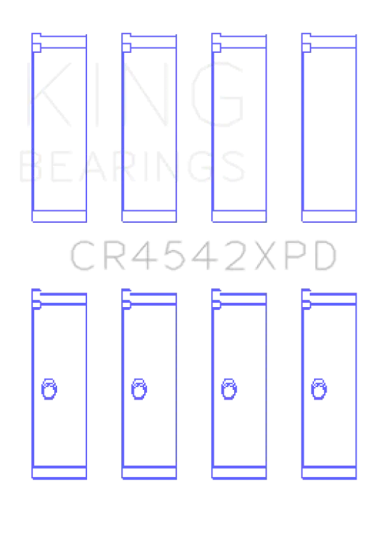 King Xp Tri-Metal Performance Rod Bearing Set Of 4 For Honda K-Series 16V 2.0L 2.3L 2.4L (Except A3) 1