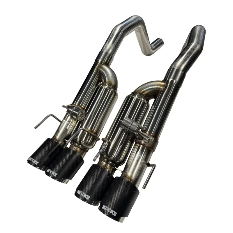 Kooks 3 Inch Valved Axle Back Exhaust With Stainless Steel Tips For 09-13 Chevrolet Corvette Z06 Zr1 1