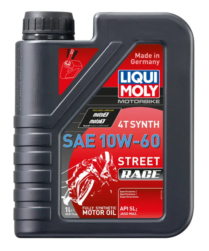 Liqui Moly 1L Motorbike 4T Synth Sae 10W60 Street Race Motor Oil For Bmw Hp2 Sport 2008–2010, Harley-Davidson Road King, Xl883, Indian Scout And More 1