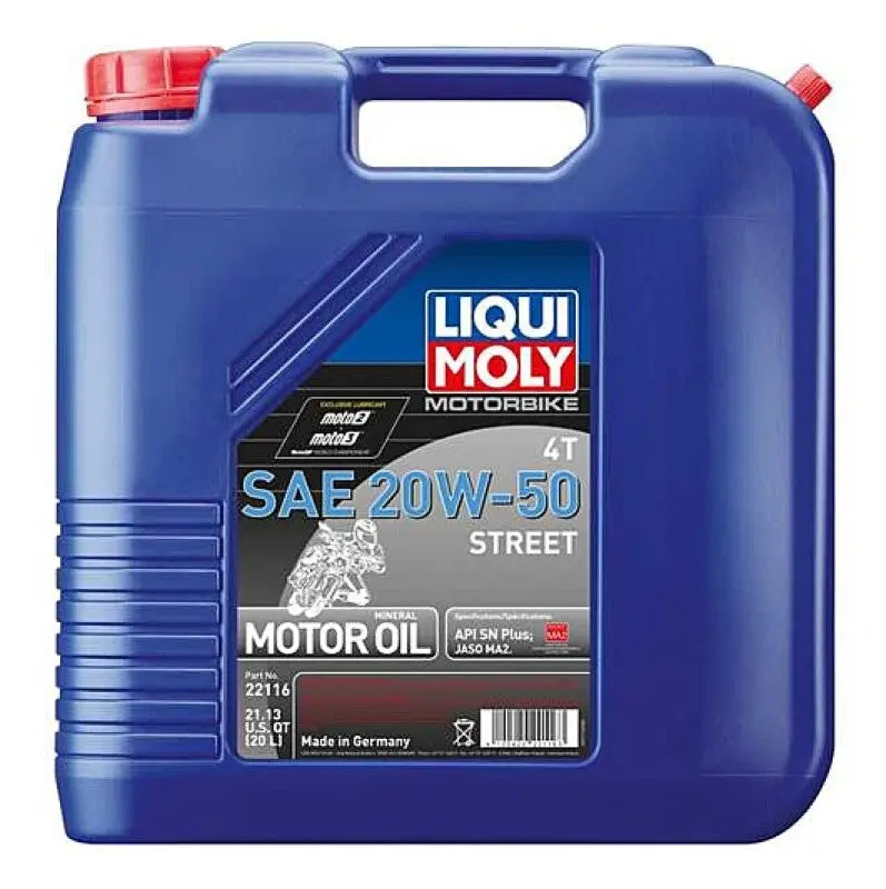 Liqui Moly 20L Motorbike 4T Engine Oil Sae 20W50 Street 1