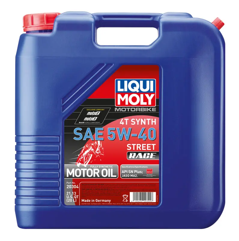 Liqui Moly 20L Motorbike 4T Synth Sae Street Race Motor Oil 1