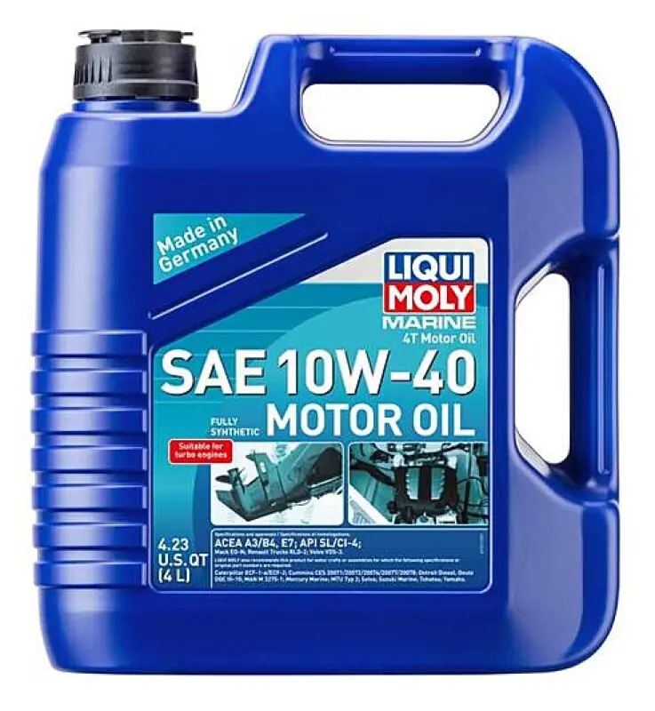 Liqui Moly Marine 4T Fully Synthetic Motor Oil Sae 10W40 Heavy Duty Wear Protection 2