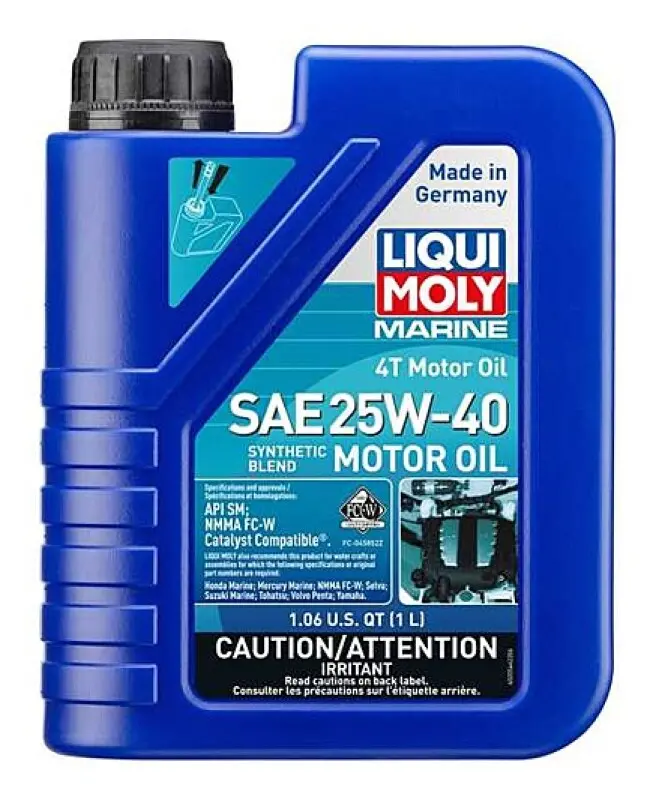 Liqui Moly Marine 4T Motor Oil 25W40 1L Mineral Based With Marine Additives For Extreme Wear Protection 2