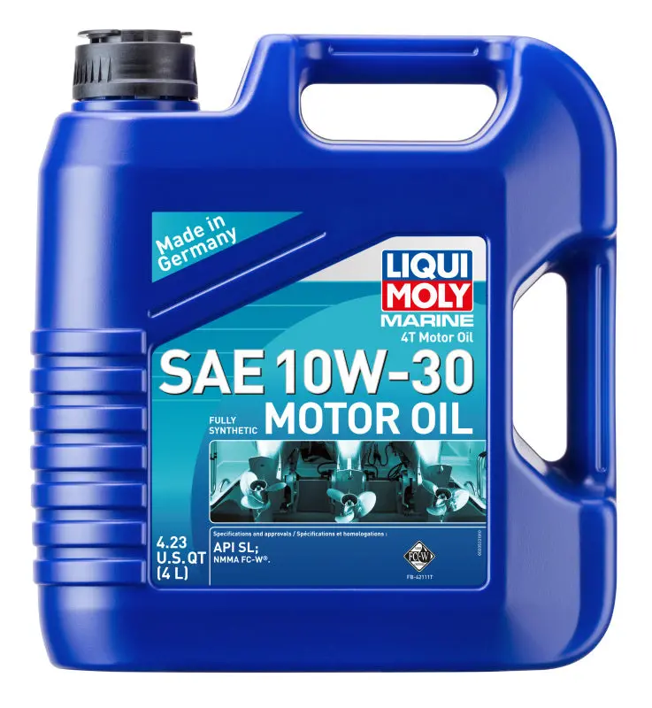 Liqui Moly Marine 4T Motor Oil Sae 10W30 Fully Synthetic High Performance Corrosion Protection 1
