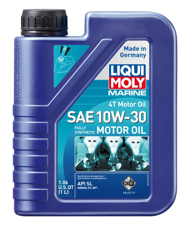 Liqui Moly Marine 4T Motor Oil Sae 10W30 Fully Synthetic High Performance Corrosion Wear Protection 1L 1