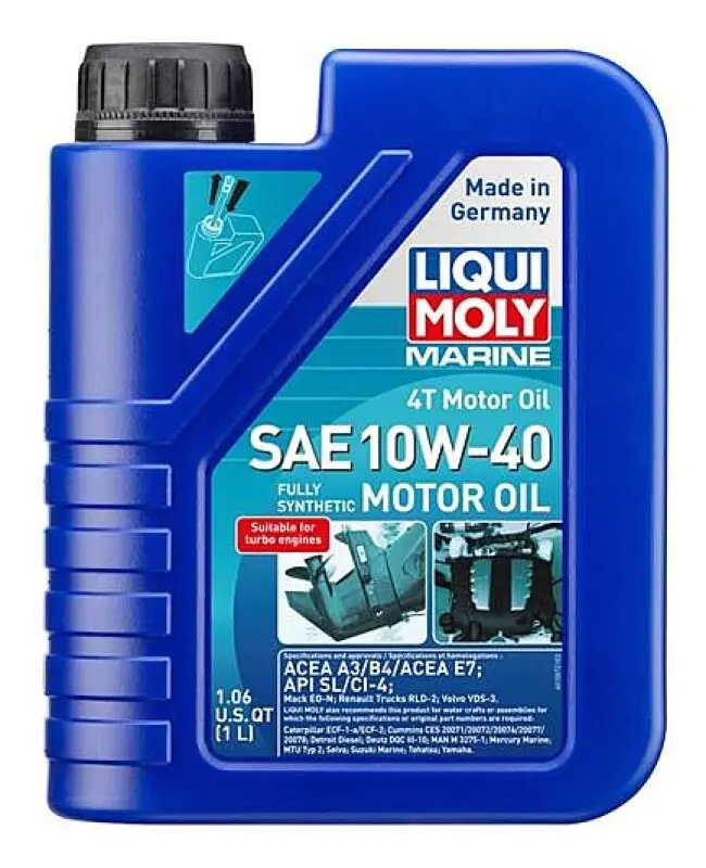 Liqui Moly Marine 4T Motor Oil Sae 10W40 Fully Synthetic Heavy Duty Engine Protection 2