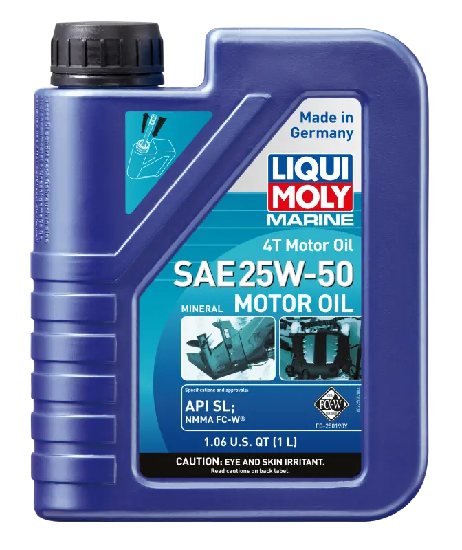 Liqui Moly Marine 4T Motor Oil Sae 25W50 1L For 4-Stroke Gasoline Engines 2