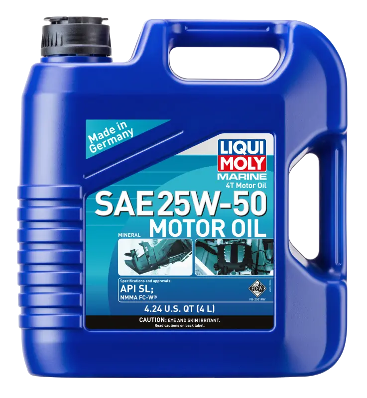 Liqui Moly Marine 4T Motor Oil Sae 25W50 4L For 4-Stroke Gasoline Engines Mercury Verado Compatible 1