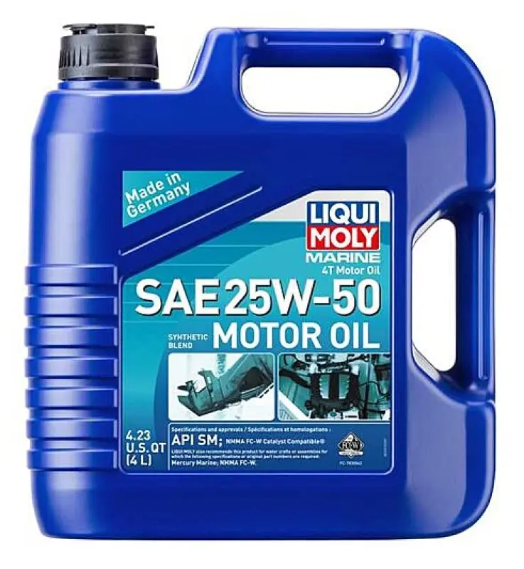 Liqui Moly Marine 4T Motor Oil Sae 25W50 4L For 4-Stroke Gasoline Engines Mercury Verado Compatible 2