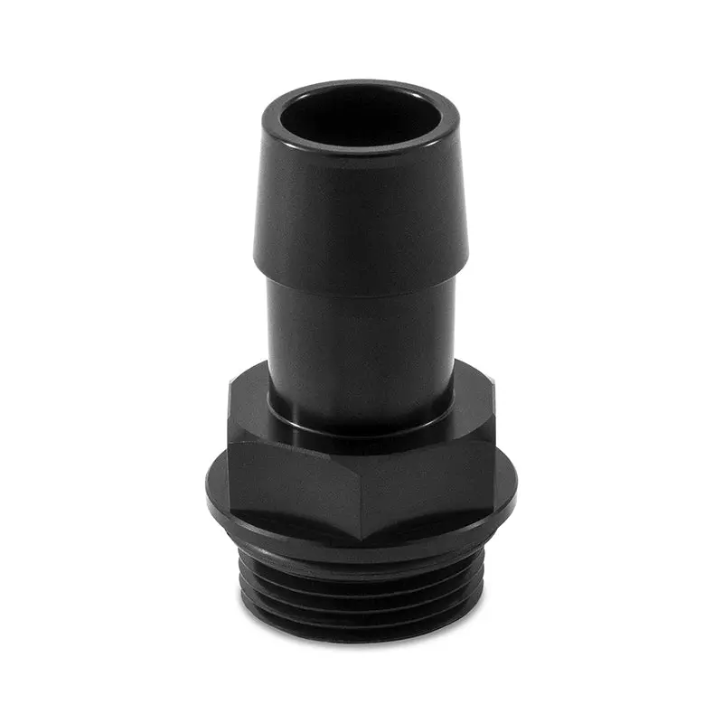 M27x2.0 To 3/4In Hose Barb Aluminum Fitting Black Viton 1