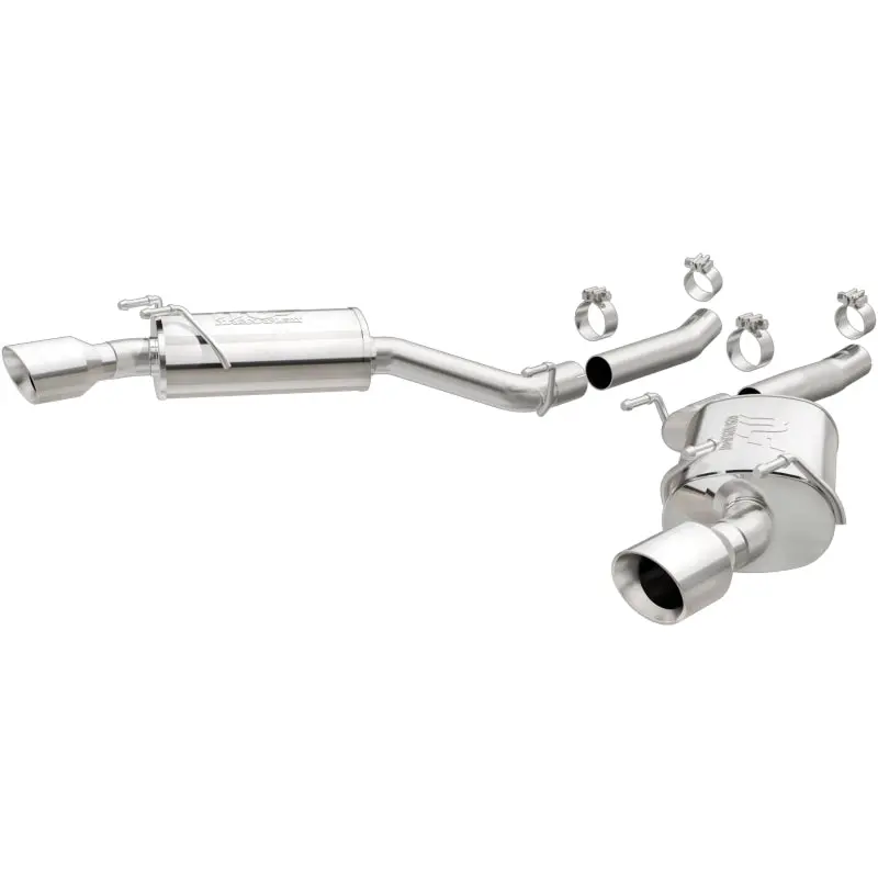 Magnaflow Axle-Back Stainless Dual Split 4In Polished Tips For 10-15 Chevrolet Camaro Convert 3.6L V6 1