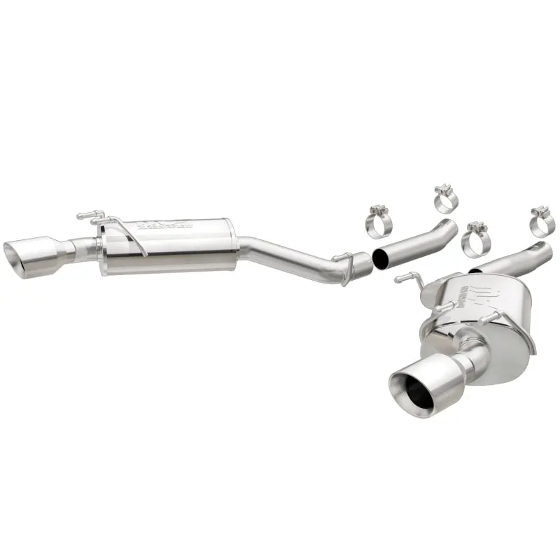 Magnaflow Axle-Back Stainless Dual Split 4In Polished Tips For 10-15 Chevrolet Camaro Convert 3.6L V6 2