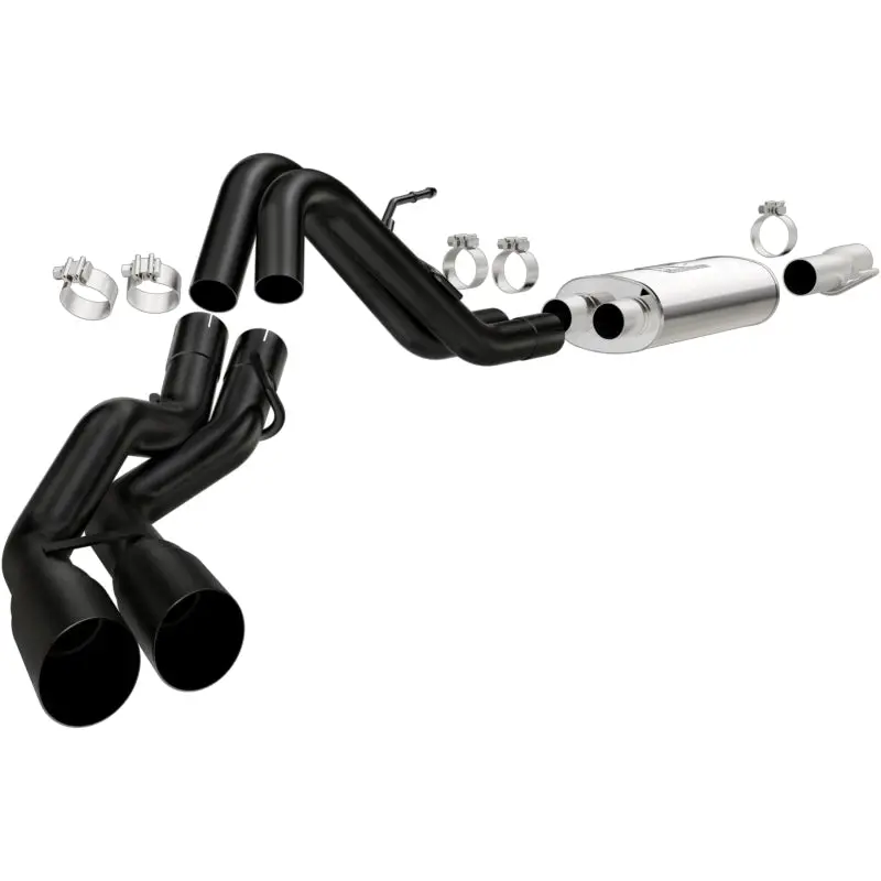 Magnaflow Cat-Back Exhaust System 10-14 Ford Raptor 6.2L V8 2.5/3In Black Dual Same Side Exit Rear 3.5In Tips 1
