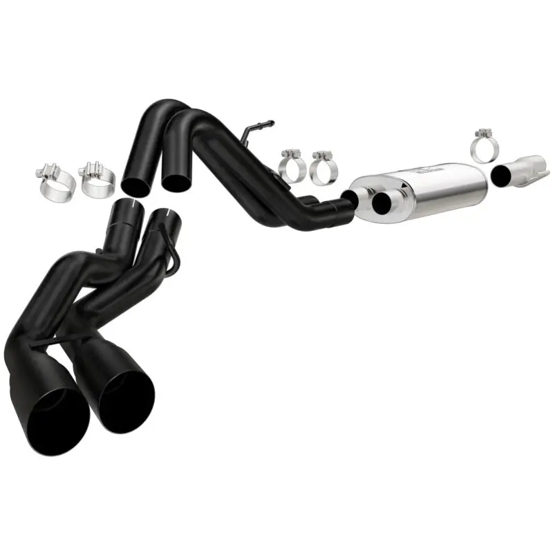 Magnaflow Cat-Back Exhaust System 10-14 Ford Raptor 6.2L V8 2.5/3In Black Dual Same Side Exit Rear 3.5In Tips 2