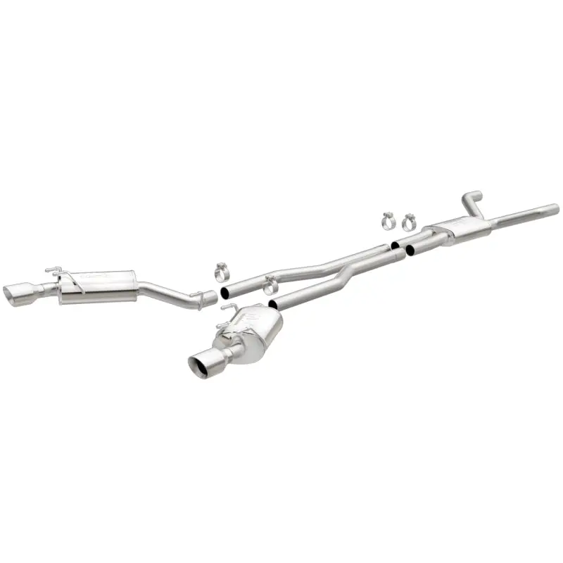 Magnaflow Cat-Back Exhaust System Stainless Dual Split Rear Exit 4In Tips - 11-15 Chevy Camaro 3.6L V6 1