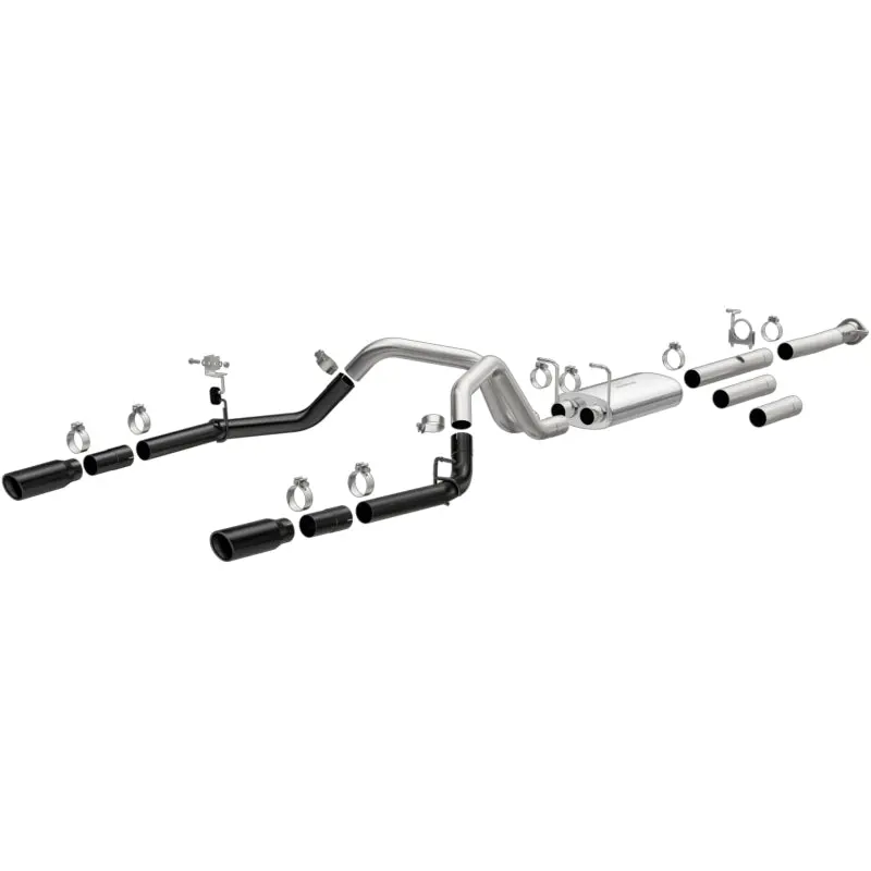 Magnaflow Dual Split Cat-Back Exhaust With Black Tips For 11-19 Chevrolet Silverado 2500/3500 Hd V8-6.0L 1